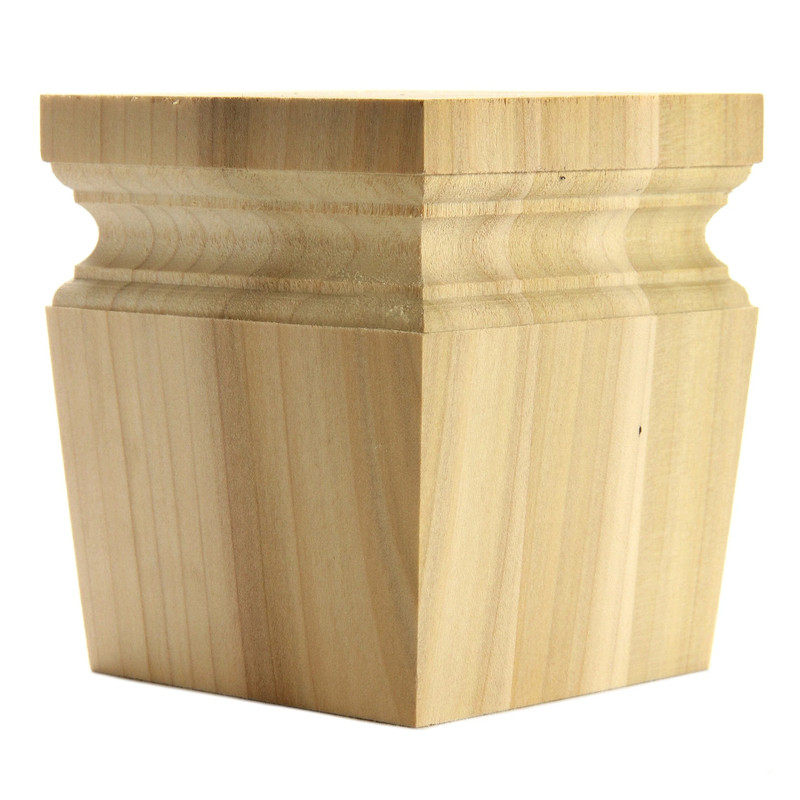 Square Ben Feet - Style 7 - 4-1/2"H - Pair - Species:Maple Hard